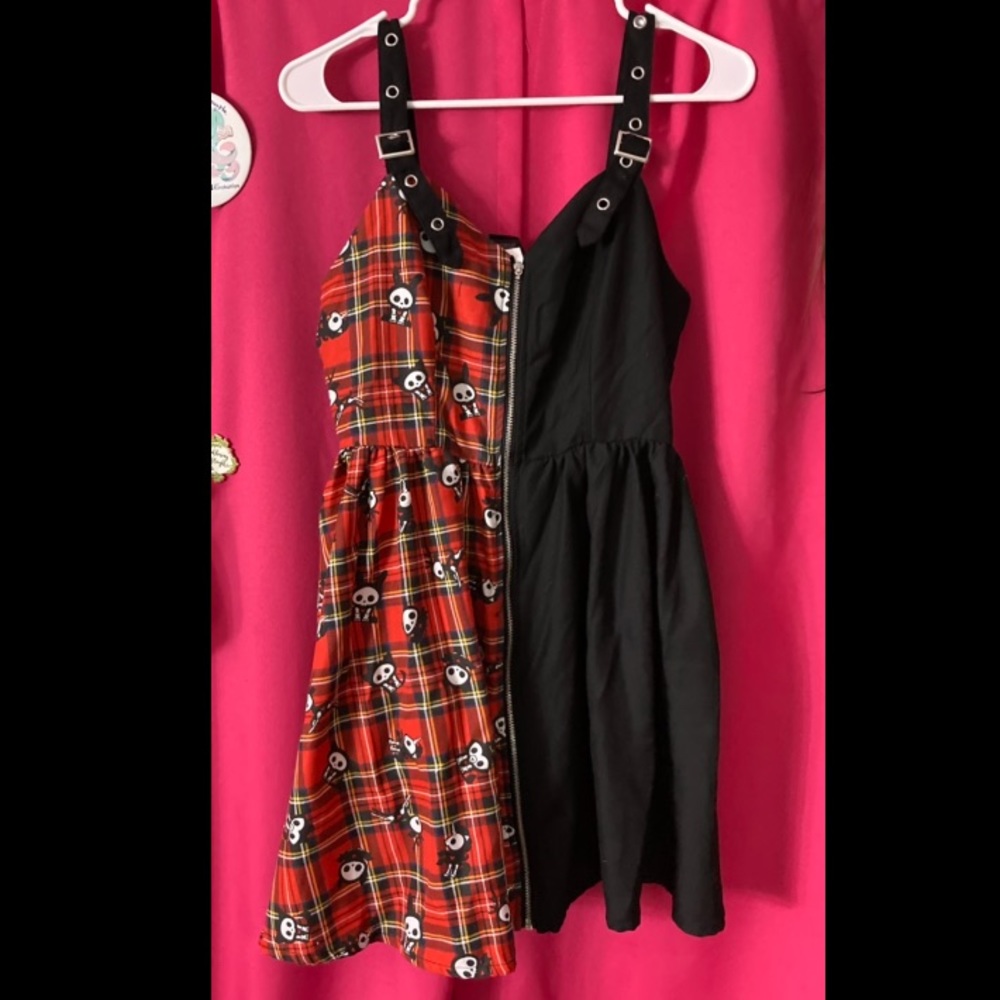 Skeleanimals Plaid Sleeveless Dress